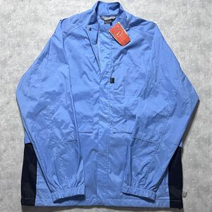 NWT Y2K Nike Gray Tag Light Blue Lightweight Windbreaker Jacket Size XL